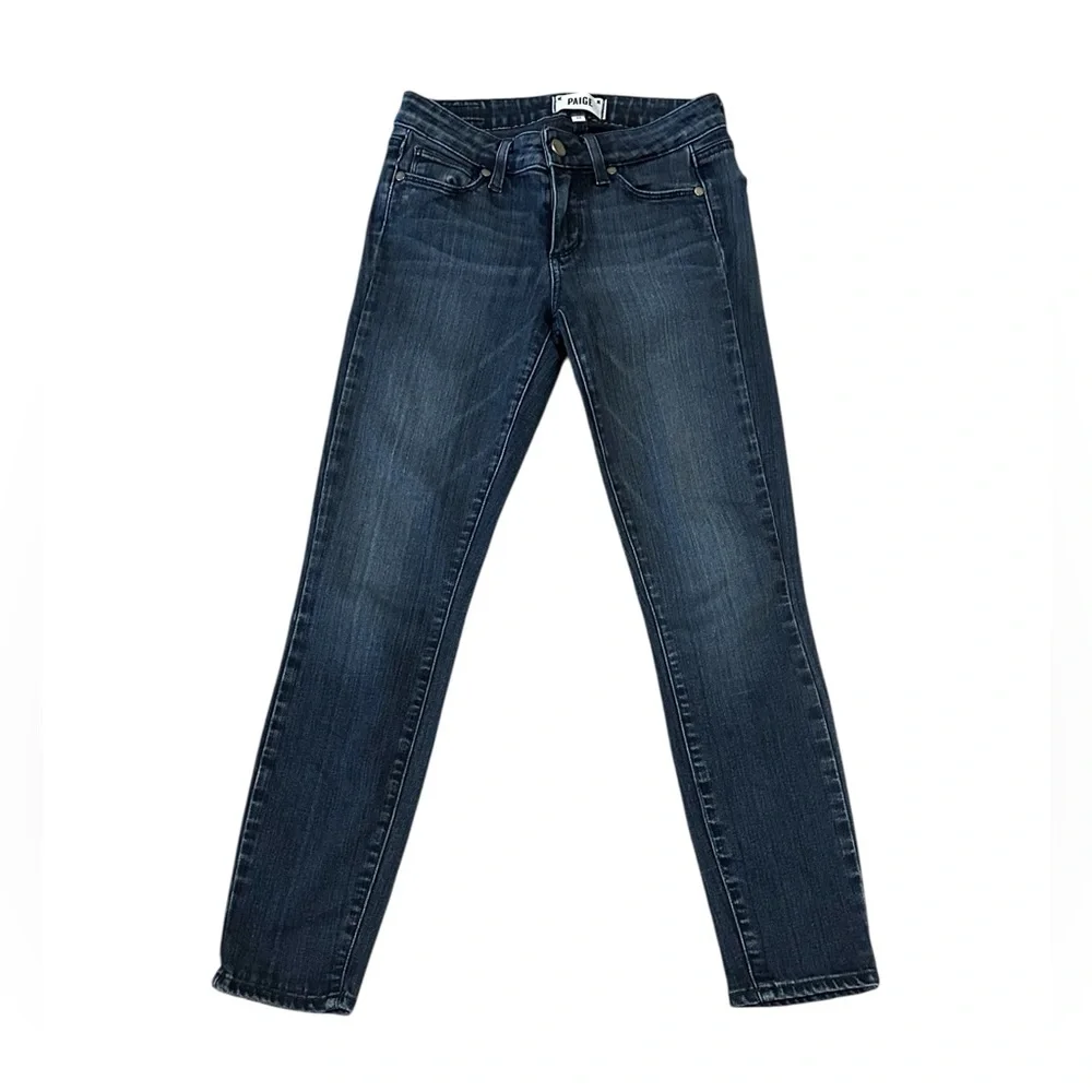 PAIGE verdugo crop in midlake Dark Indigo Jeans size 25